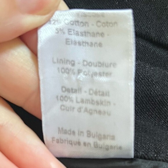 Joseph Crown Lambskin Leather Trimmed Stretch-Gabardine Pants in Black 6 - Picture 15 of 16